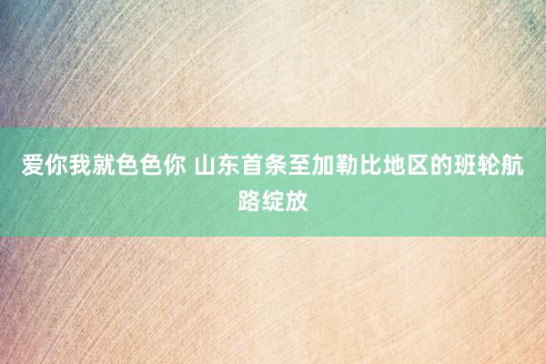 爱你我就色色你 山东首条至加勒比地区的班轮航路绽放