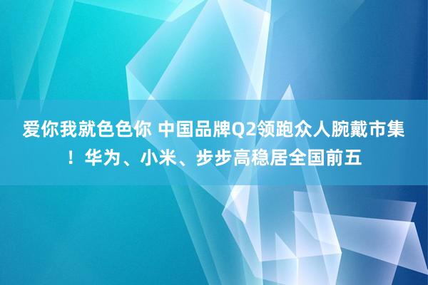 爱你我就色色你 中国品牌Q2领跑众人腕戴市集！华为、小米、步步高稳居全国前五