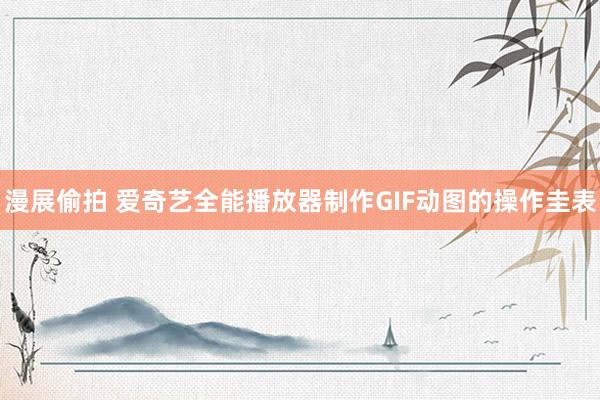 漫展偷拍 爱奇艺全能播放器制作GIF动图的操作圭表